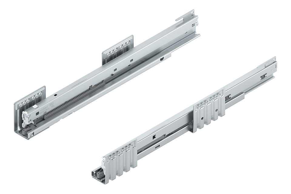 BLUM Merivobox E Boxcover 450 mm, 70 kg, Indium šedá, vnitřní, reling, KOMPLET