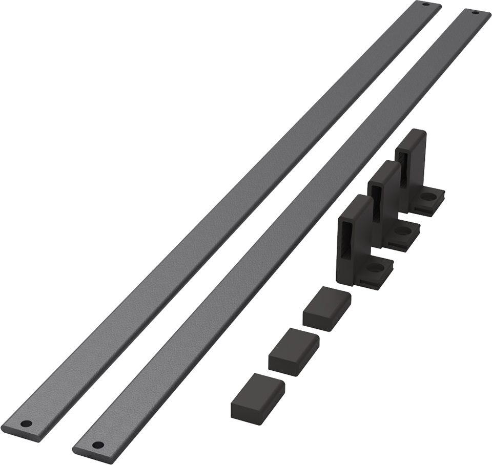 KES 238438 Conero botníkový reling, 1114mm, černý