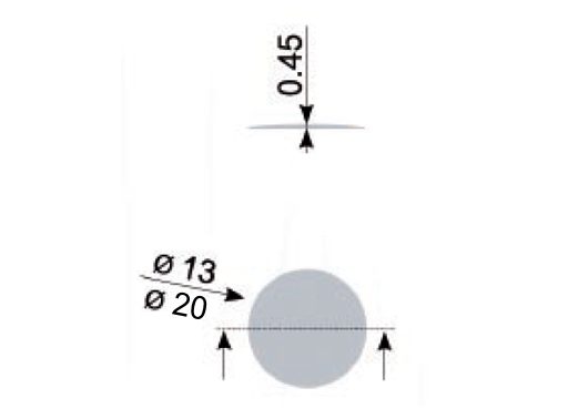 IF Krytka nalepovací 13mm 20ks 6080plr2 ořech
