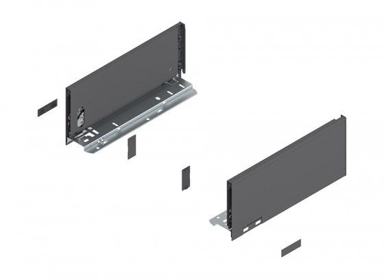 K-BLUM Legrabox, zásuvka K 600mm/70kg, Blumotion/TOB, šedá, Expando