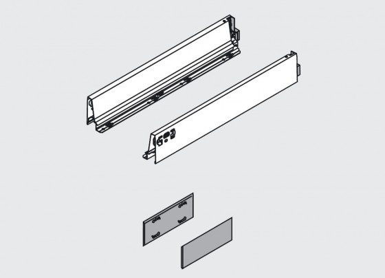 BLUM 378N5502SA Antaro, bočnice N 550mm, bílá, sada