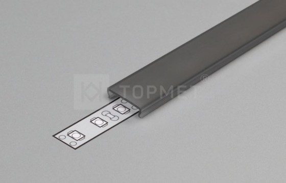 StrongLumio krycí lišta C k LED profilům naklapávací 4100mm černá