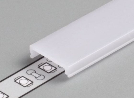 StrongLumio krycí lišta F k LED profilům 14 naklapávací mléčná 4100mm