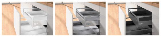 K-HETTICH Atira vnitřní zásuvka 144, 350mm/30kg, relingy, antracit, SiSy