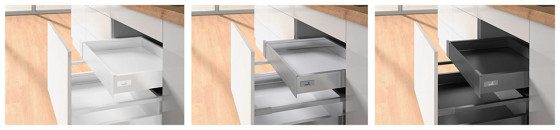K-HETTICH Atira vnitřní zásuvka 70, 620mm/50kg, stříbrná, SiSy