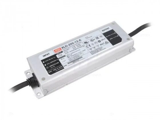 MEAN WELL napájecí zdroj XLG-200-12-A, 12V, 200W, IP67