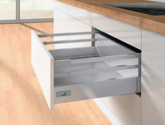 K-HETTICH Atira středový reling, 470mm, pár, hmoždinka, stříbrná