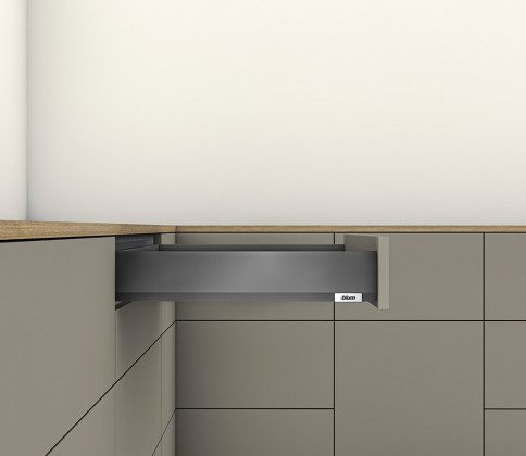 K-BLUM Merivobox, zásuvka M 600mm/40kg, tmavě šedá OG, Inserta