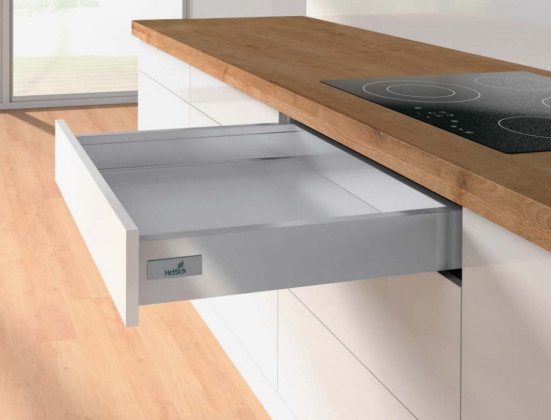 K-HETTICH Atira zásuvka 70, 420mm/50kg, stříbrná, PTO