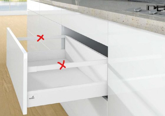 K-HETTICH ArciTech zásuvka 218, 350mm/40kg, bílá, SiSy
