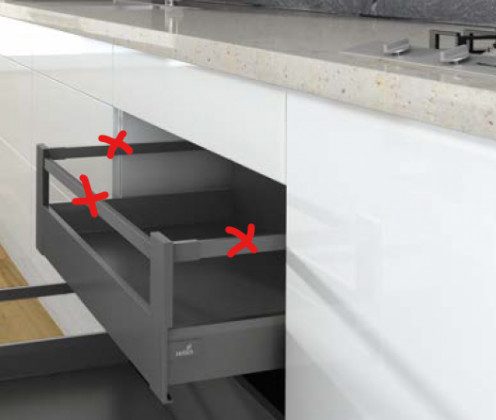 K-HETTICH ArciTech vnitřní zásuvka 218, 500mm/60kg, antracit, SiSy