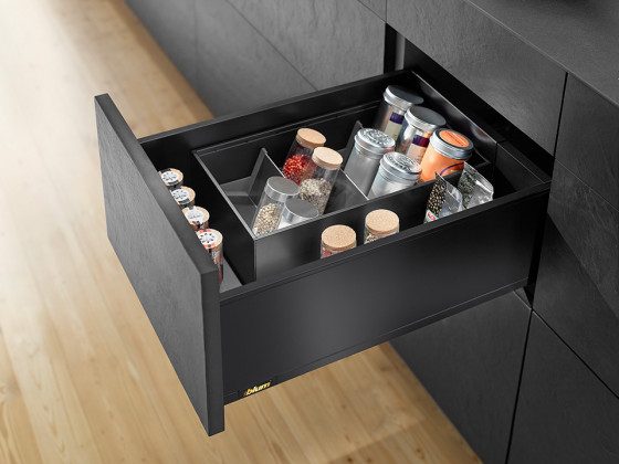 K-BLUM Legrabox, zásuvka C pure 270mm/40kg, Blumotion/TOB, černá, vrut