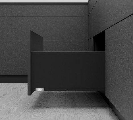 K-BLUM Legrabox, zásuvka F 400mm/40kg, Blumotion/TOB, černá, vrut