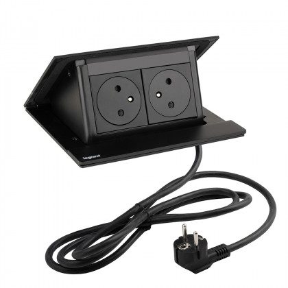 LEGRAND elektrická zásuvka PopUp, 2x 230V FR, černá matná