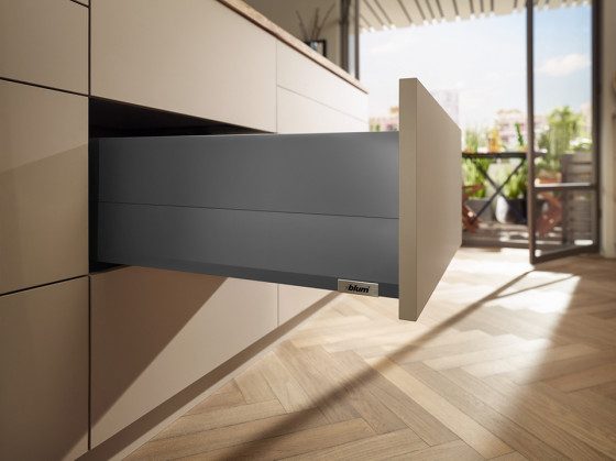 K-BLUM Merivobox, zásuvka E boxcap 600mm/40kg, tmavě šedá OG, vrut