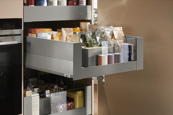 K-BLUM Merivobox, zásuvka E boxcap 450mm/70kg, světle šedá IG, vnitřní, sklo
