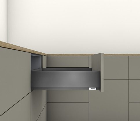 K-BLUM Merivobox, zásuvka K 500mm/40kg, tmavě šedá OG, Inserta