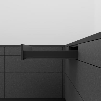 K-BLUM Legrabox, zásuvka N 550mm/40kg, Blumotion/TOB, černá, vrut