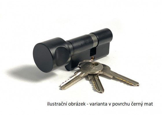 TWIN Bezpečnostní vložka Twin Star 70S knoflík, 3 prodloužené klíče 30/35K/NI