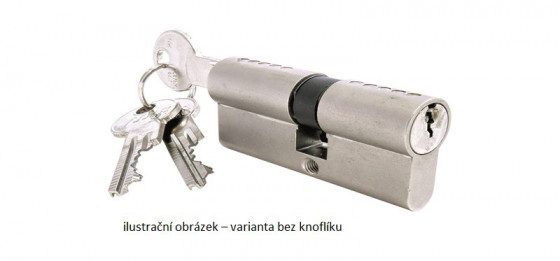 TWIN Stavební vložka TWIN Klika Star 50S knoflík, 3 prodloužené klíče 30/35K/NI