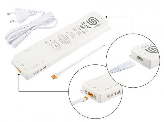 StrongLumio napájecí zdroj 24V - 100W (8x mini konektor + 1x 3PIN konektor)