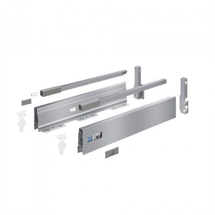 HETTICH 9307225 Atira flexi sada úplná 350/176 stříbrná, reling, čelní příchyt