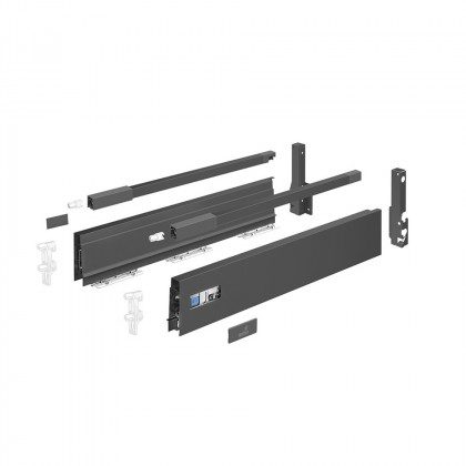 HETTICH 9307231 Atira flexi sada úplná 300/176 antracit, reling, čelní příchyt
