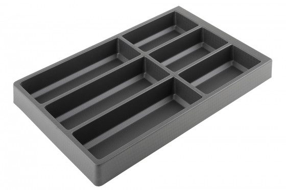 Příborník Separado Kristall soft Touch 546x300x2,8mm černá