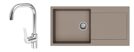 K-StrongSinks S3 Set dřez Zala 1000x500mm granit béžová+ Baterie Garonne chr.