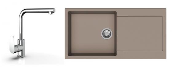 K-StrongSinks S3 Set dřez Zala 1000x500mm granit béžová+ Baterie Stréva chr.