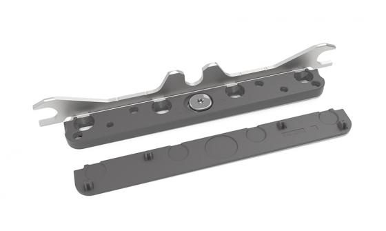 KES 272443 FREEslim Flap čelní příchyt, vrut, šedá