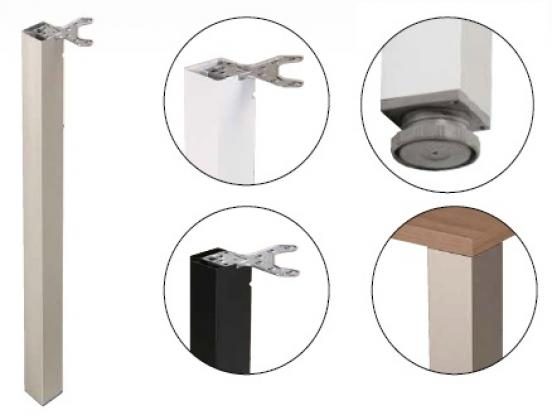 StrongLegs stolová noha TA001 710R/80x80mm černá matná