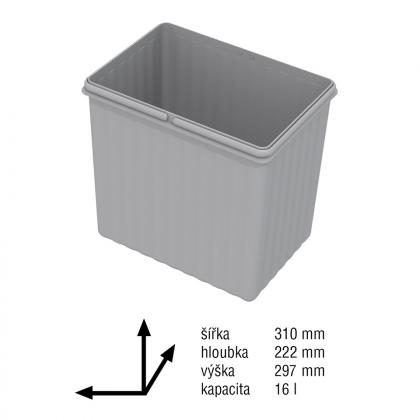 GOLLINUCCI Příslušenství náhradní koš pro Sistema 1x16l šedá