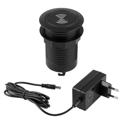 StrongPower PowerUp nabíječka USB A+C + bezdrátové nabíjení, černá