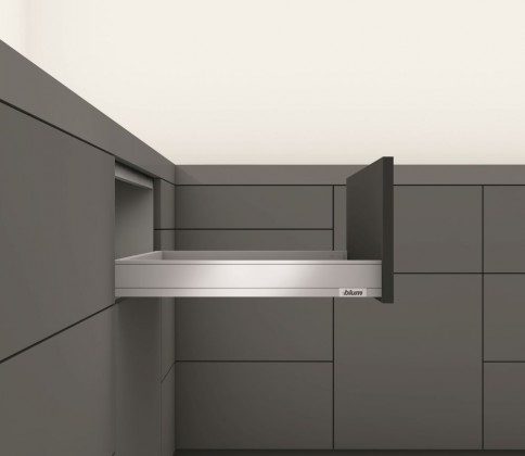 K-BLUM Legrabox, zásuvka N 500mm/40kg, Blumotion/TOB, bílá, vrut