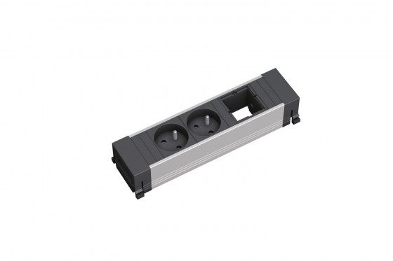 BACHMANN 916.002 zásuvková jednotka 2x 230V Francouzská + 1x volný modul