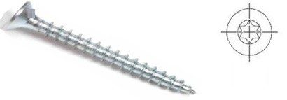 StrongFix Vrut TX 4x60mm zápustná hlava zinek bílý