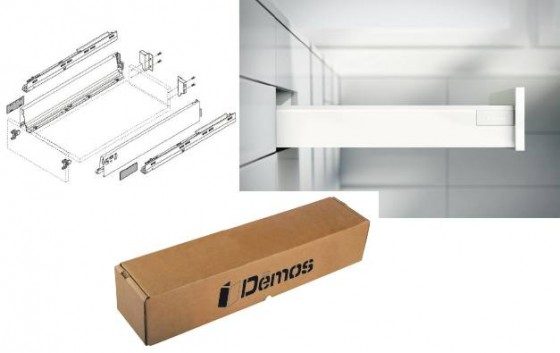 K-BLUM set Antaro, zásuvka M 650mm/65 kg, Blumotion/TOB, šedá, Inserta