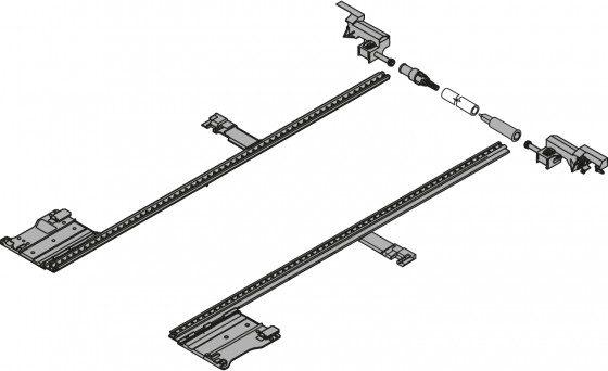 BLUM ZS7M650LU Legrabox, boční stabilizace výsuvu, 450-600 mm