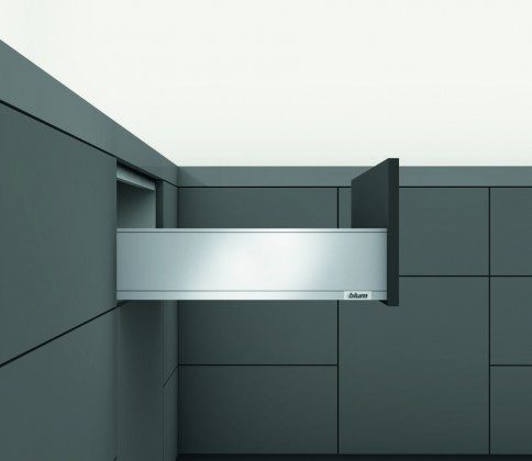 K-BLUM Legrabox, zásuvka K 550mm/40kg, Tip-on, šedá, vnitřní