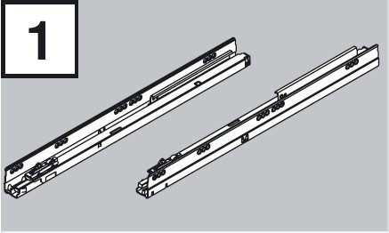 BLUM 578.3501B01 výsuv Tandembox 350mm 30kg P+L