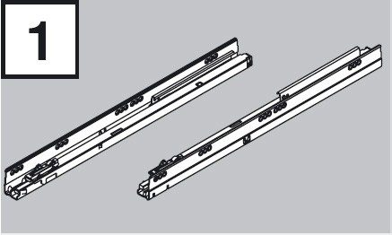 BLUM 578.3001B výsuv Antaro 300mm/30kg Blumotion P+L
