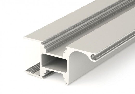 StrongLumio profil Lucera narážecí, 4000mm stříbrná elox + těsnění