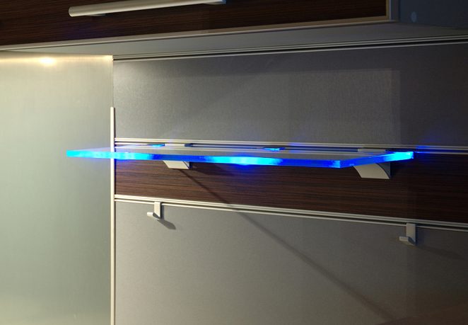 LED svítidlo pro skleněné police - 2 ks + napájecí zdroj bílá