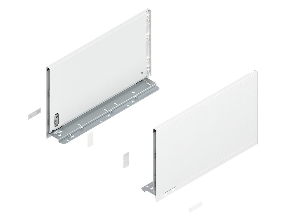 K-BLUM Legrabox, zásuvka F 400mm/40kg, Tip-on, bílá, Expando
