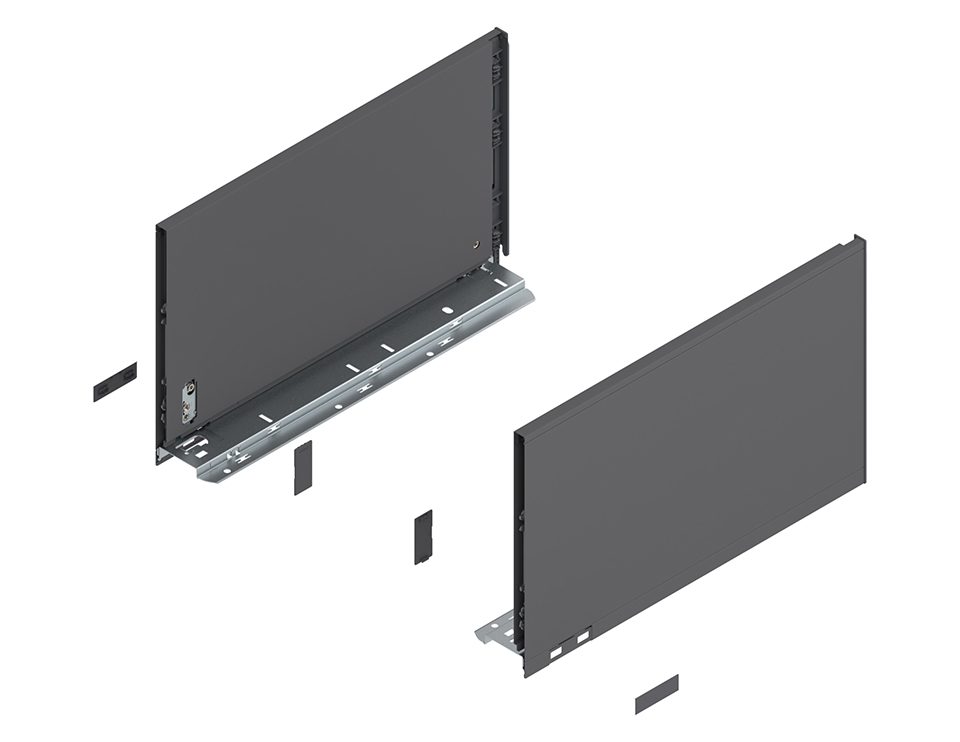 BLUM 770F4002S Legrabox, bočnice F 400mm, šedá