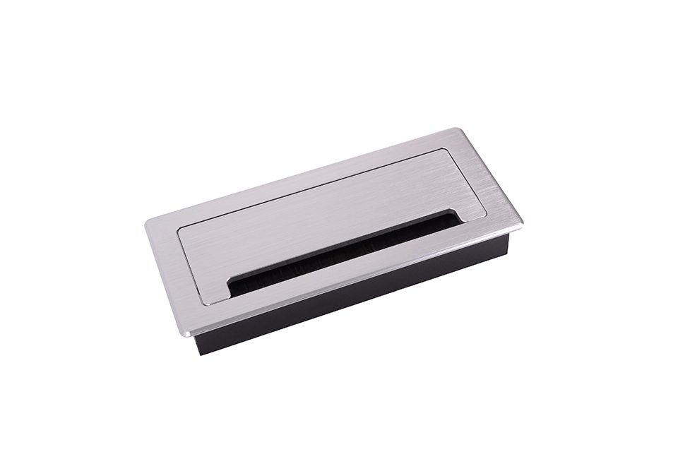 STRONG průchodka s tlumením ALU 200x90x28mm broušený hliník