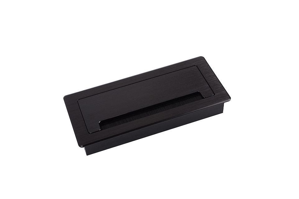 STRONG průchodka s tlumením ALU 200x90x25mm černá mat kartáčovaný povrch