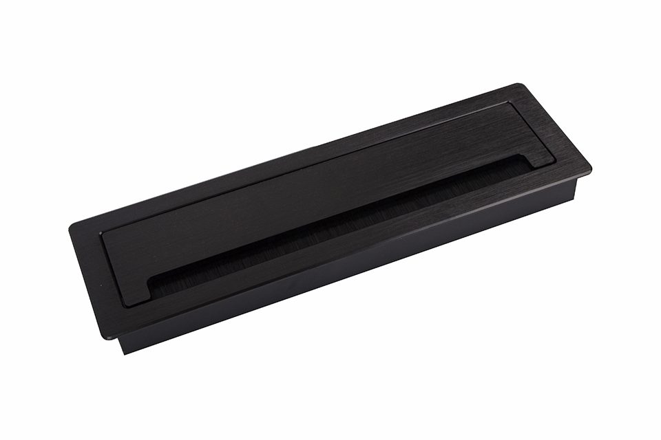 STRONG průchodka s tlumením ALU 300x90x28mm černá mat kartáčovaný povrch
