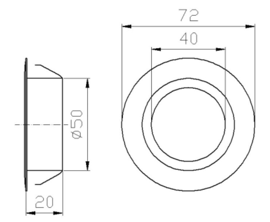SAL-LED bodovka 12V 2W staromosaz neutrální bílá